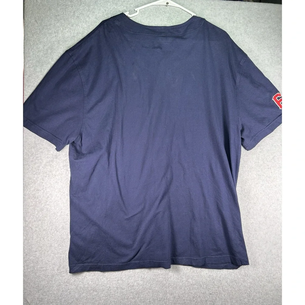 Stain* Polo Ralph Lauren Polo Baseball Jersey Shirt Blue Red White Mens XL